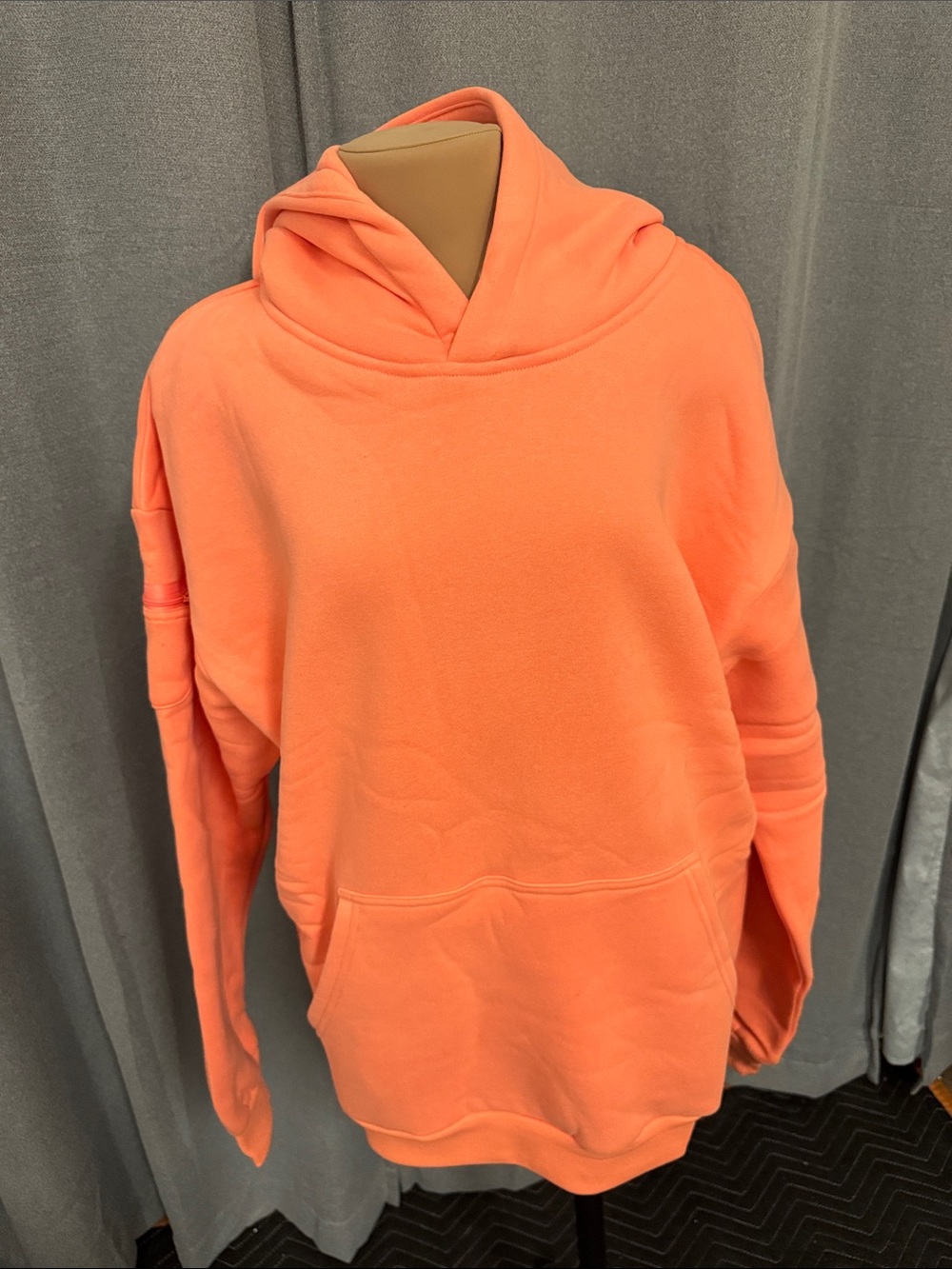 Everyday Cozy Women's Hooded Sweater - Coral Orange